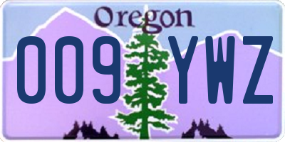 OR license plate 009YWZ