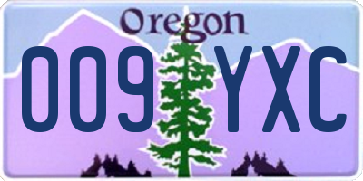 OR license plate 009YXC