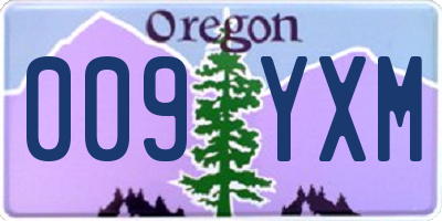 OR license plate 009YXM