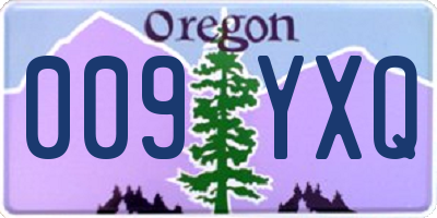 OR license plate 009YXQ