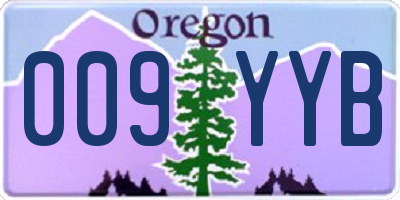 OR license plate 009YYB