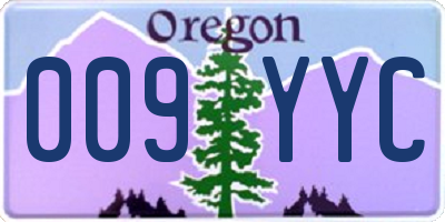 OR license plate 009YYC