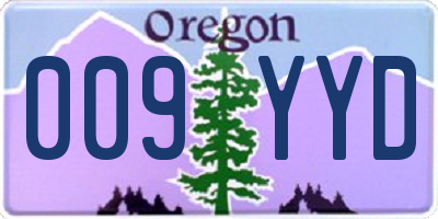 OR license plate 009YYD