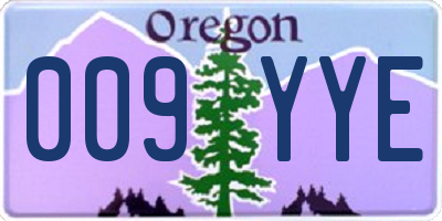 OR license plate 009YYE