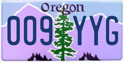 OR license plate 009YYG