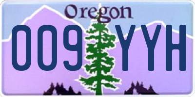 OR license plate 009YYH