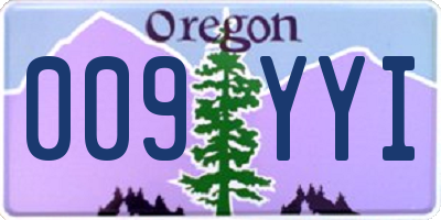 OR license plate 009YYI