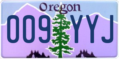 OR license plate 009YYJ