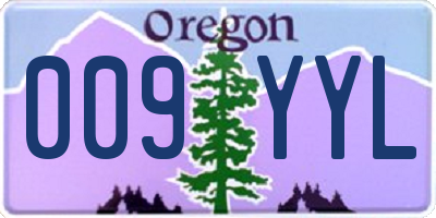 OR license plate 009YYL
