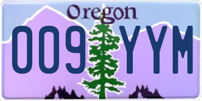 OR license plate 009YYM