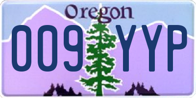 OR license plate 009YYP