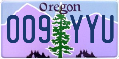 OR license plate 009YYU