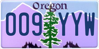 OR license plate 009YYW