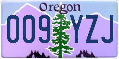 OR license plate 009YZJ