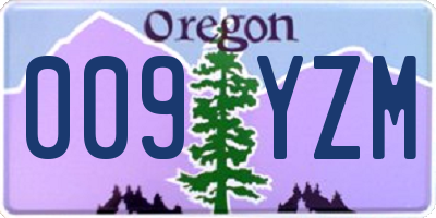 OR license plate 009YZM