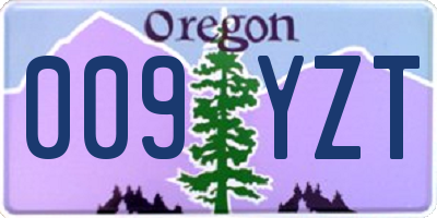 OR license plate 009YZT
