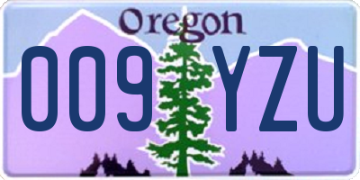 OR license plate 009YZU