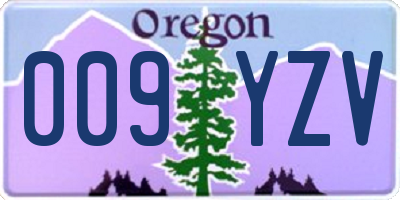 OR license plate 009YZV