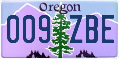 OR license plate 009ZBE