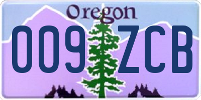 OR license plate 009ZCB