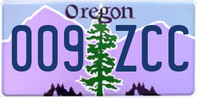 OR license plate 009ZCC
