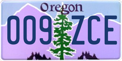OR license plate 009ZCE