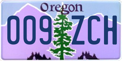 OR license plate 009ZCH