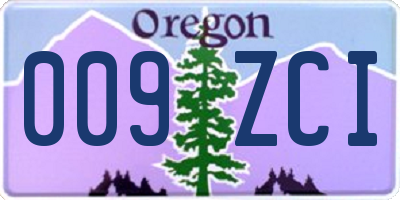 OR license plate 009ZCI