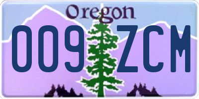 OR license plate 009ZCM