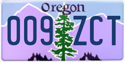 OR license plate 009ZCT