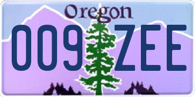 OR license plate 009ZEE