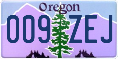 OR license plate 009ZEJ