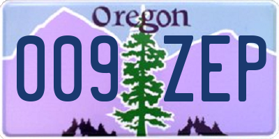 OR license plate 009ZEP