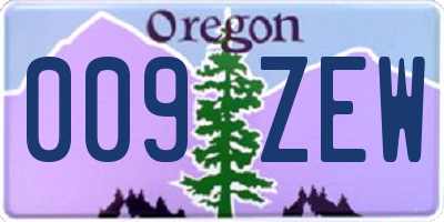 OR license plate 009ZEW