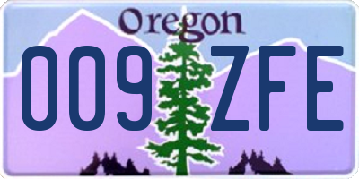 OR license plate 009ZFE