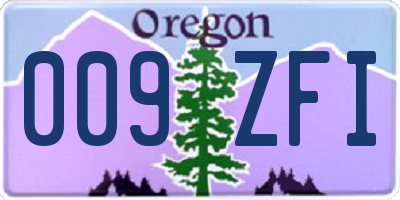 OR license plate 009ZFI
