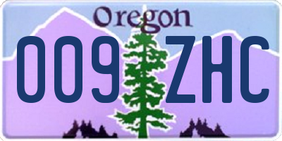 OR license plate 009ZHC
