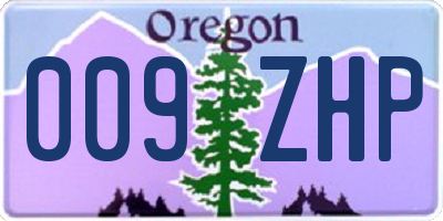 OR license plate 009ZHP
