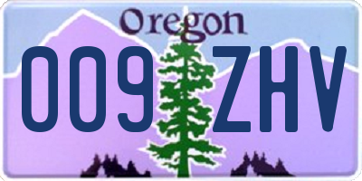 OR license plate 009ZHV