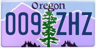 OR license plate 009ZHZ