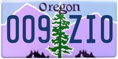 OR license plate 009ZIO