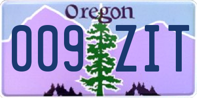 OR license plate 009ZIT
