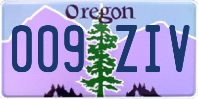 OR license plate 009ZIV