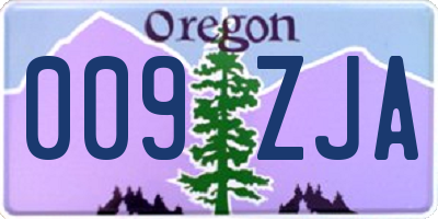 OR license plate 009ZJA