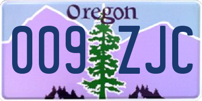 OR license plate 009ZJC