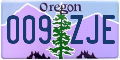 OR license plate 009ZJE