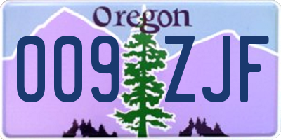 OR license plate 009ZJF