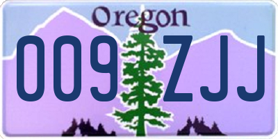OR license plate 009ZJJ