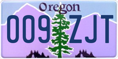 OR license plate 009ZJT