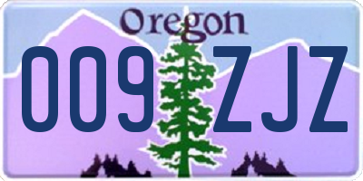 OR license plate 009ZJZ